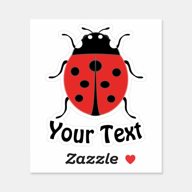 Make a Wish Design Red Ladybug Good Luck Magnetic Bumper Sticker Lady Bug